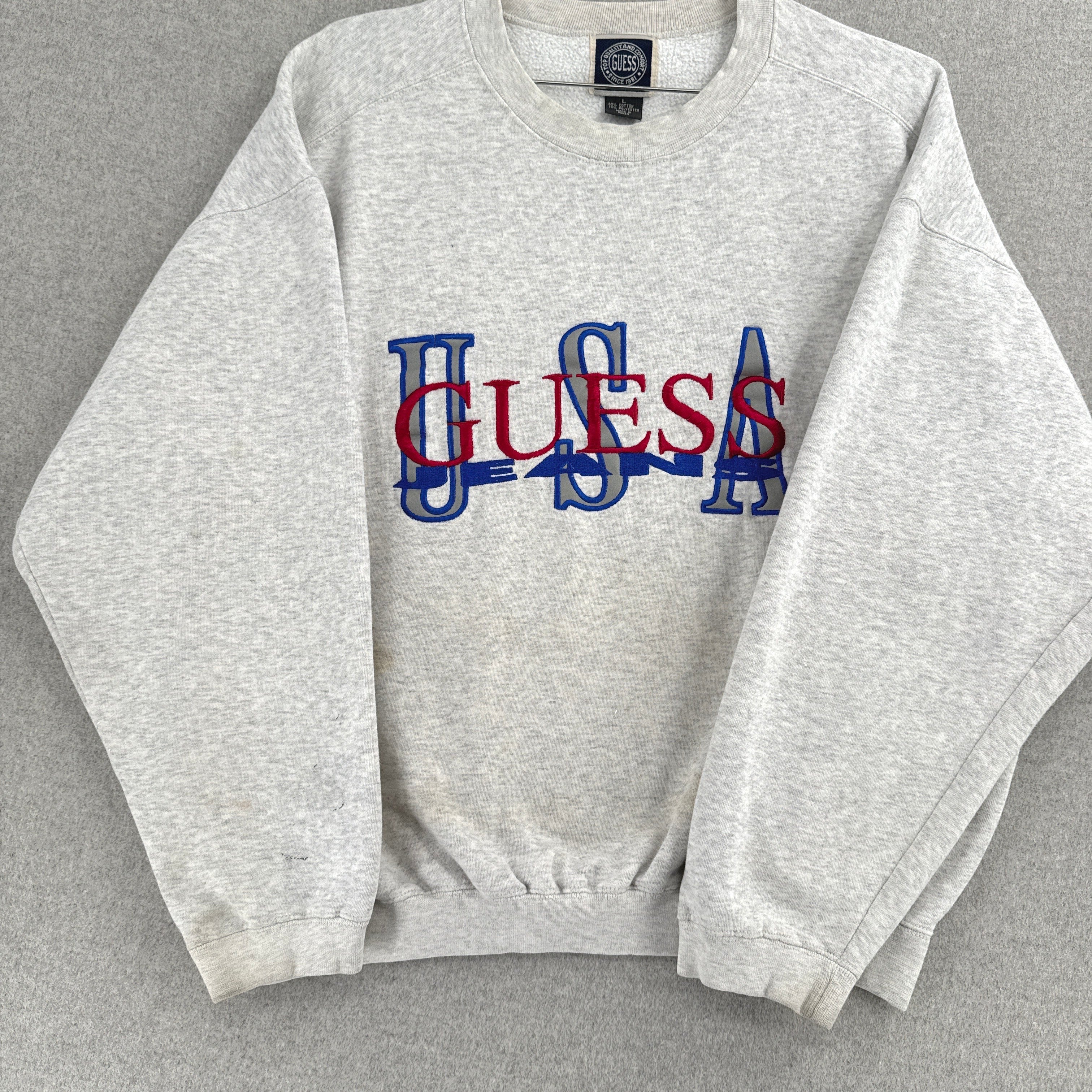 Vintage 90s Guess Jeans Embroidered Crewneck Sweatshirt