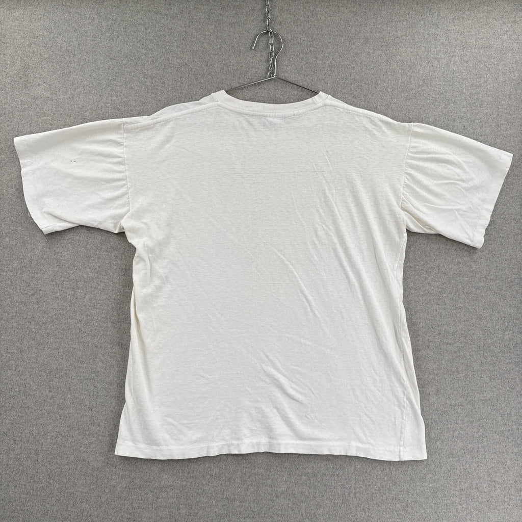 White t-shirt on a gray background