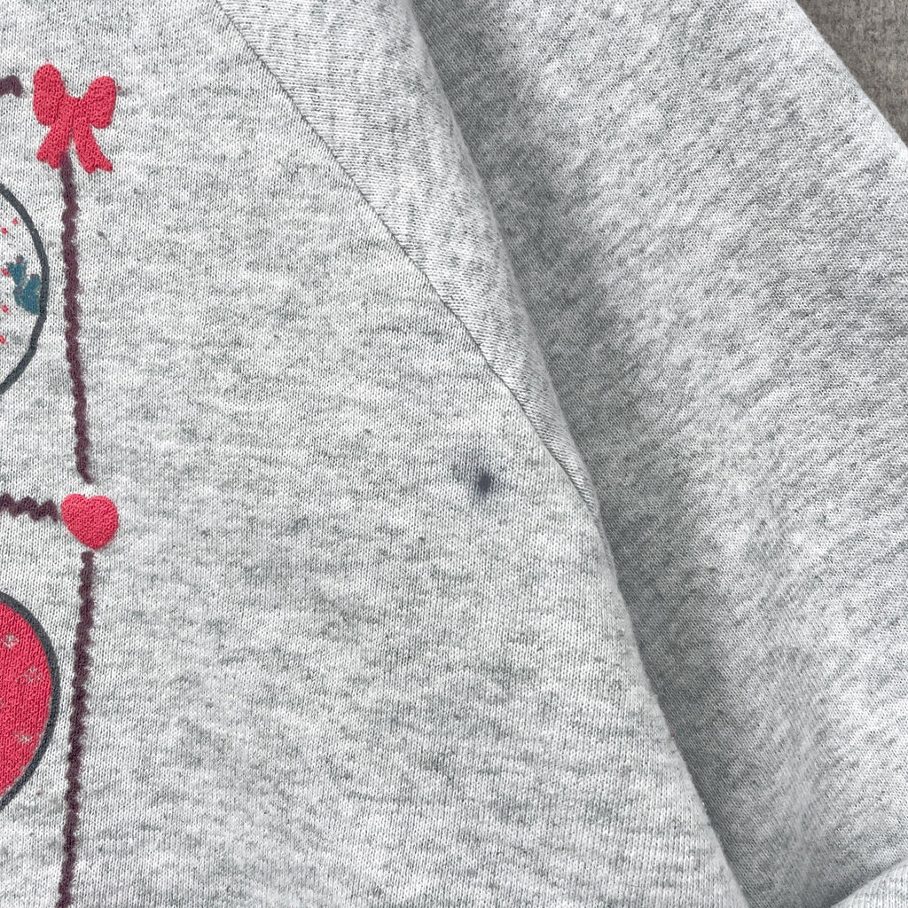 Vintage 90s Hearts Bows Cute Pink Crewneck Sweatshirt