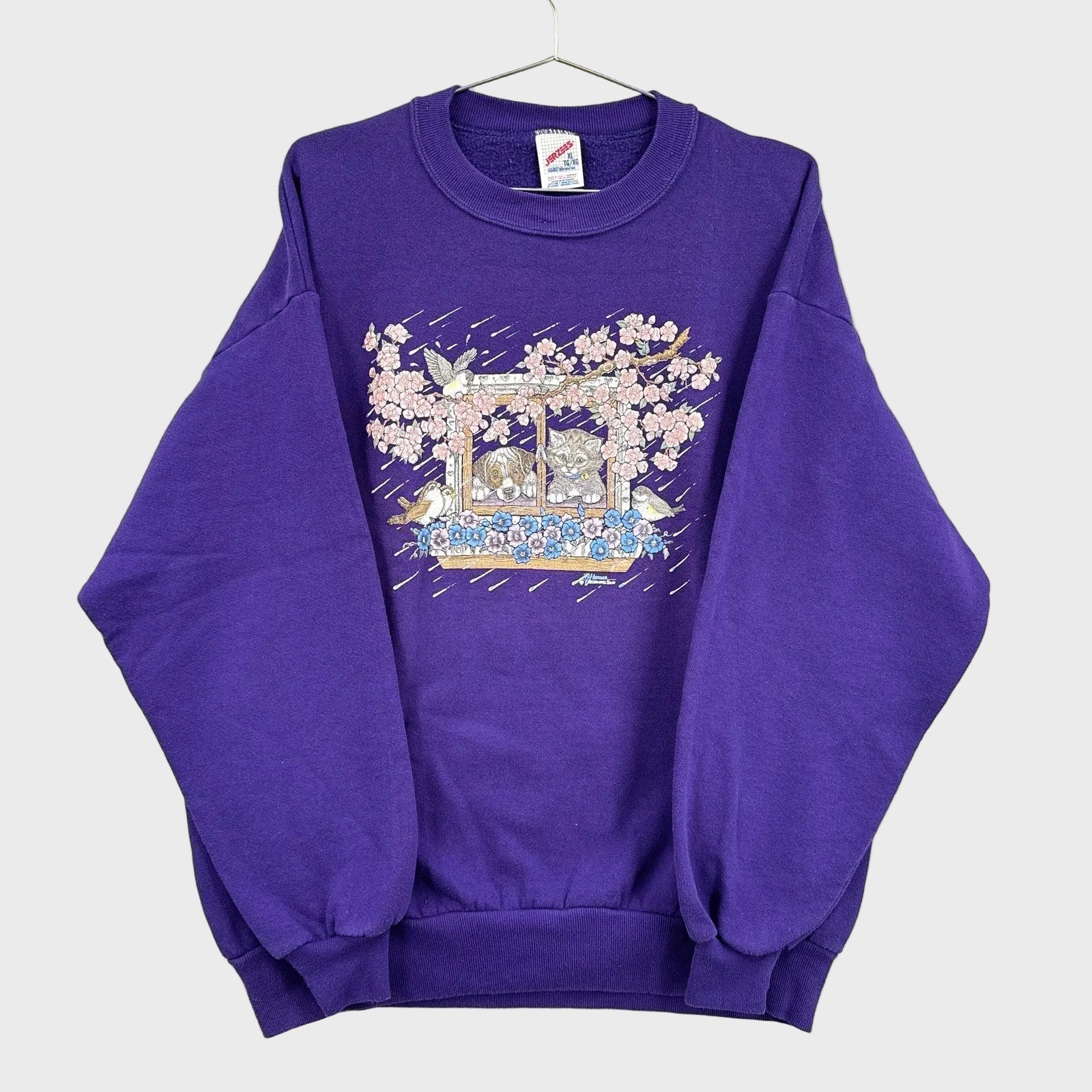 Vintage 90s Kitten Puppy Crewneck Sweatshirt