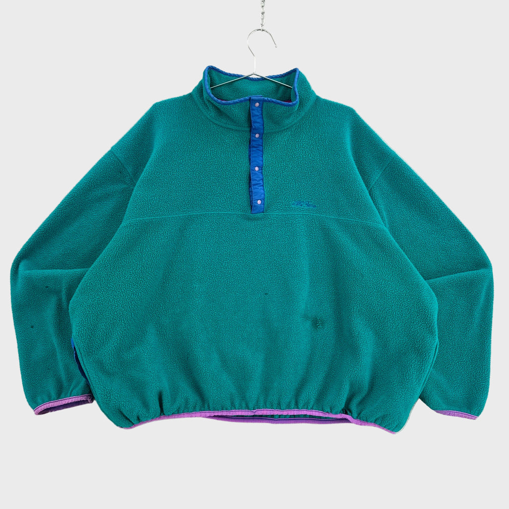 Vintage 90s LL Bean Fleece Button Sweater