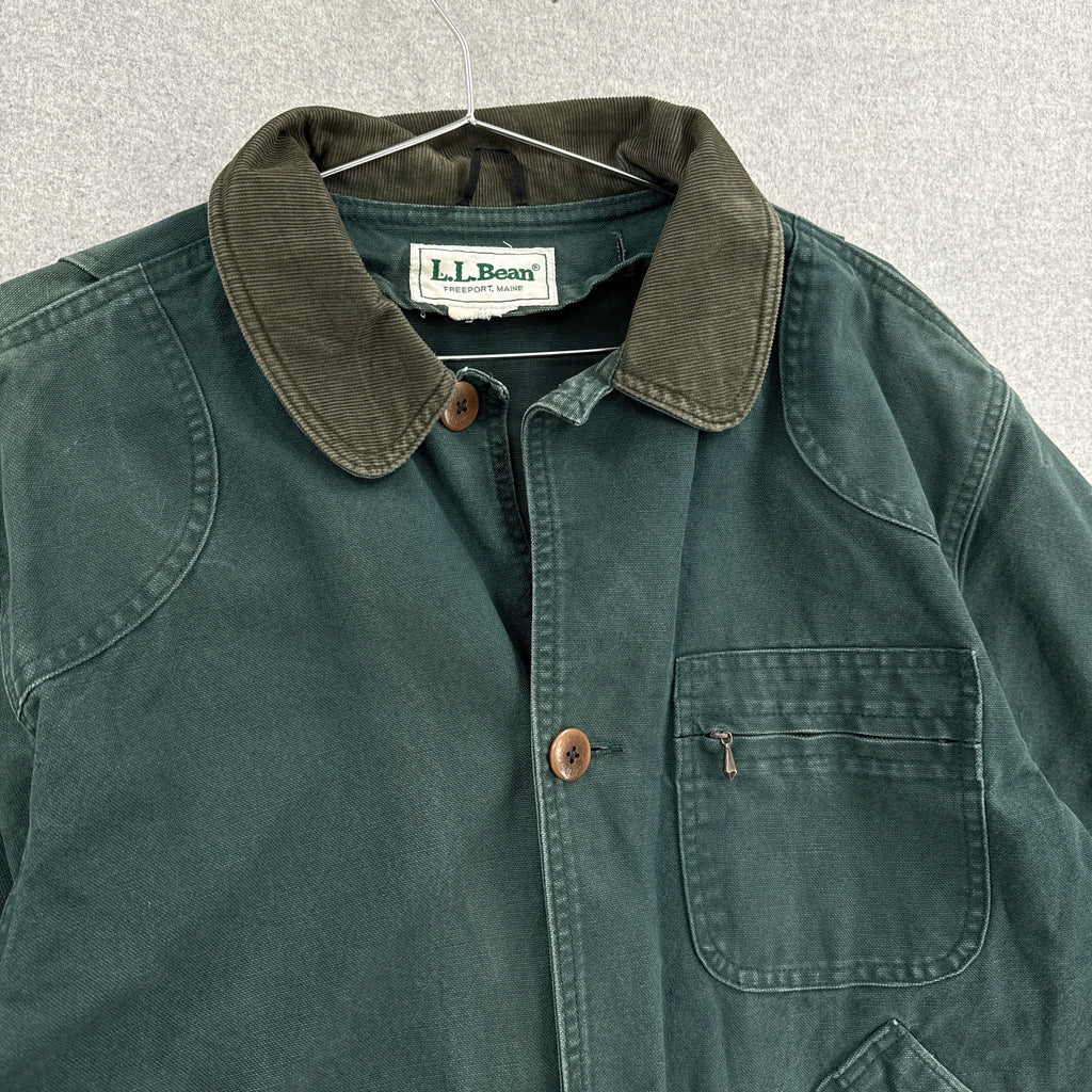 Vintage 90s LL Bean Green Barn Jacket Chore Coat