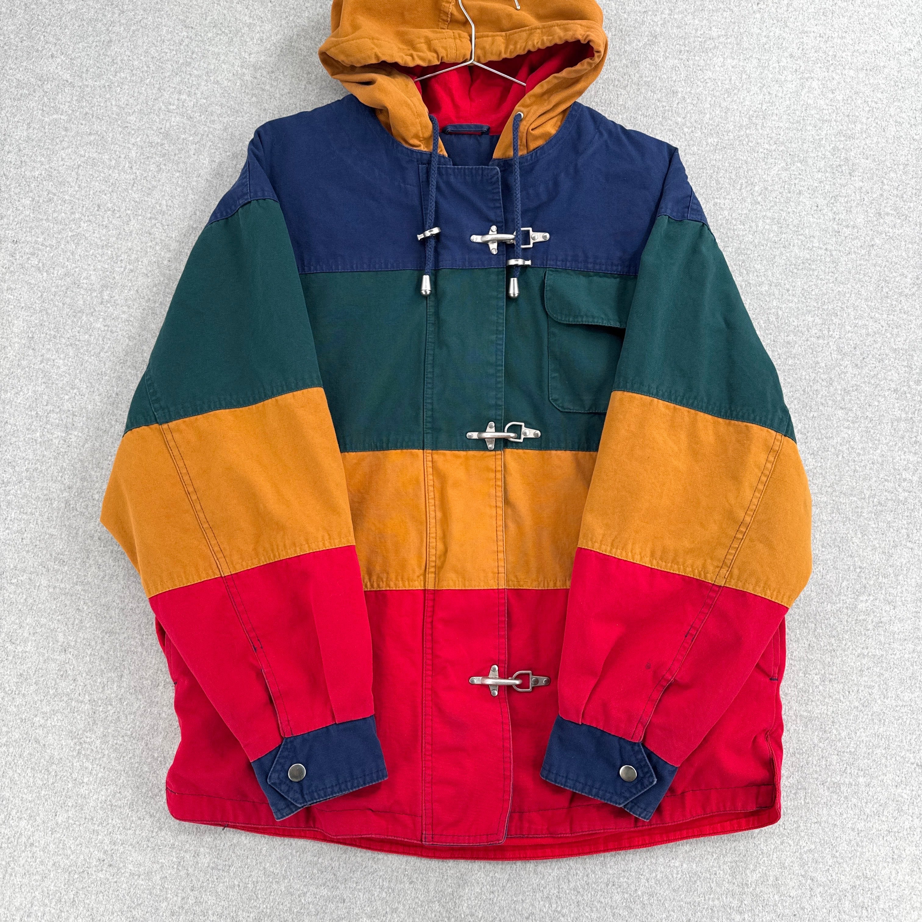 Vintage 90s Lobster Fireman Clasp Fisherman Stripe Jacket