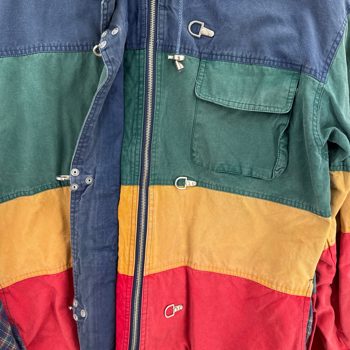 Vintage 90s Lobster Fireman Clasp Fisherman Stripe Jacket - S
