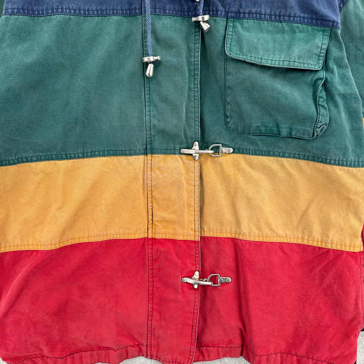 Vintage 90s Lobster Fireman Clasp Fisherman Stripe Jacket - S
