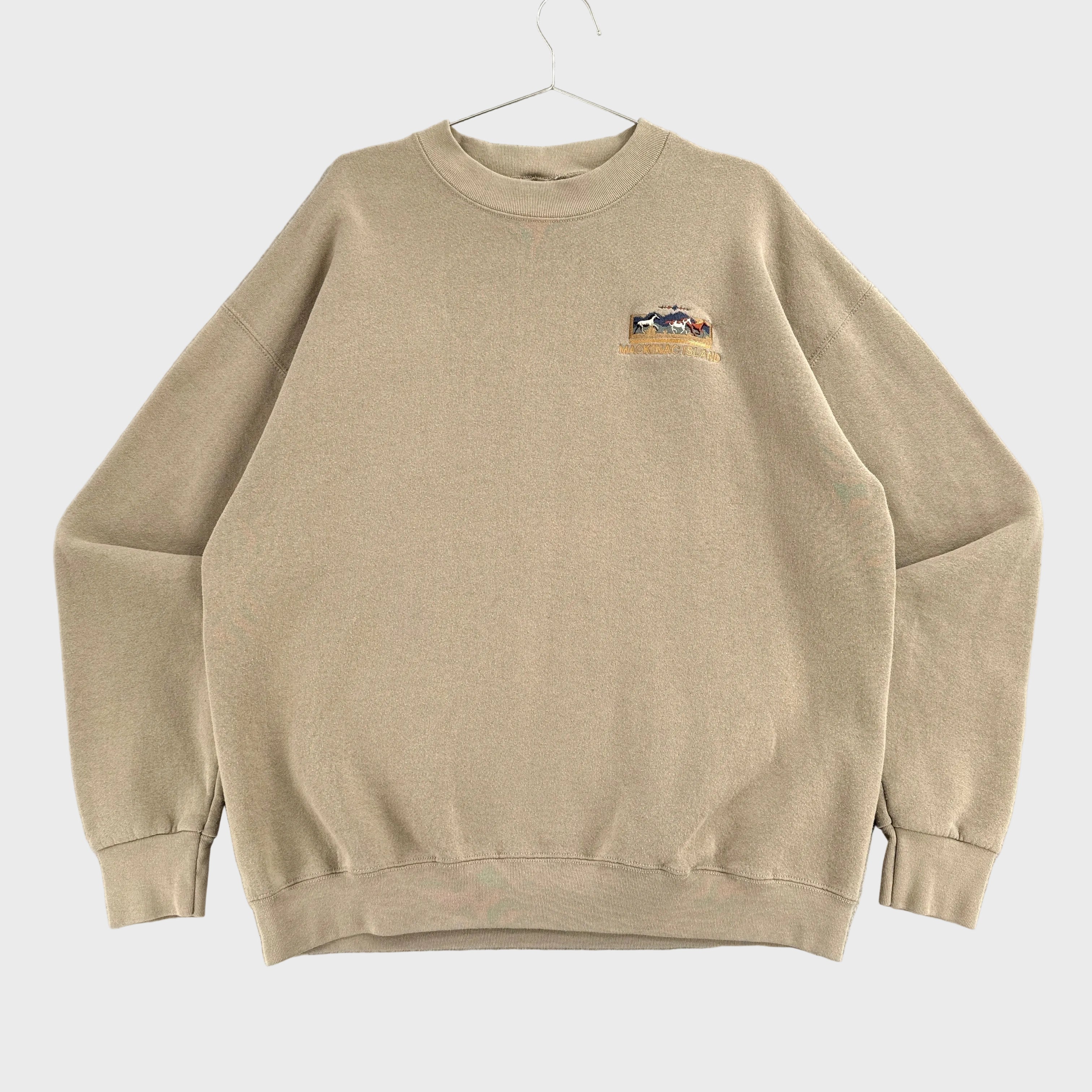 Vintage 90s Mackinac Island Horses Souvenir Crewneck Sweatshirt