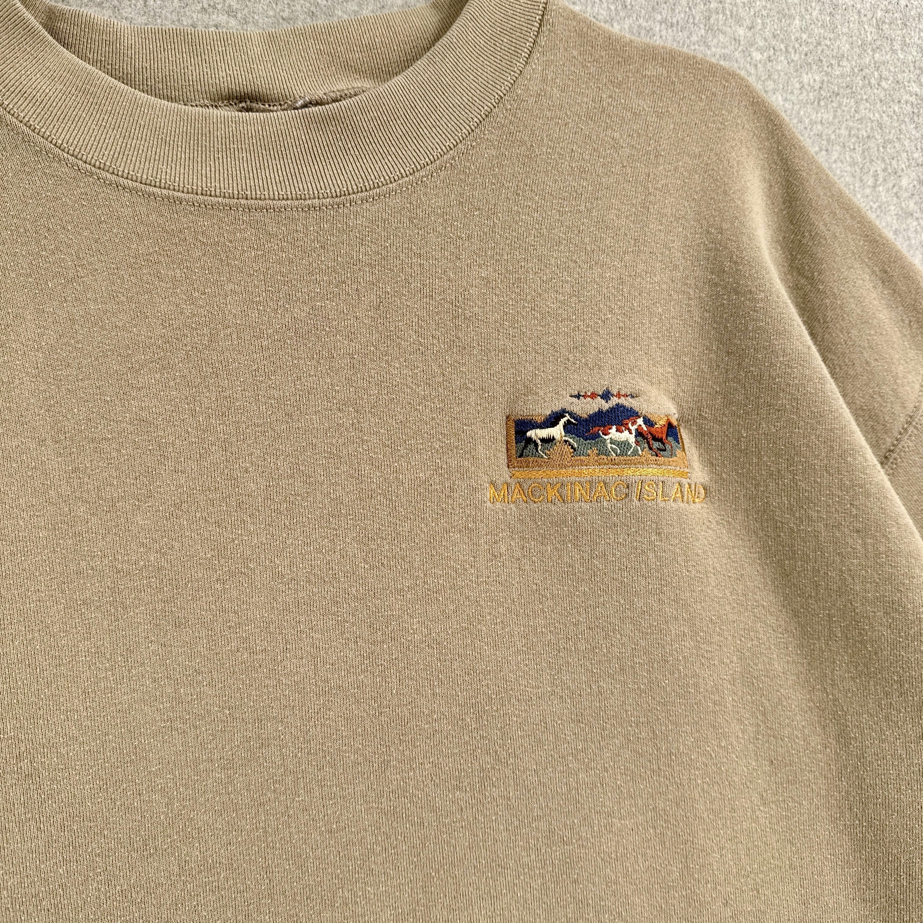 Vintage 90s Mackinac Island Horses Souvenir Crewneck Sweatshirt