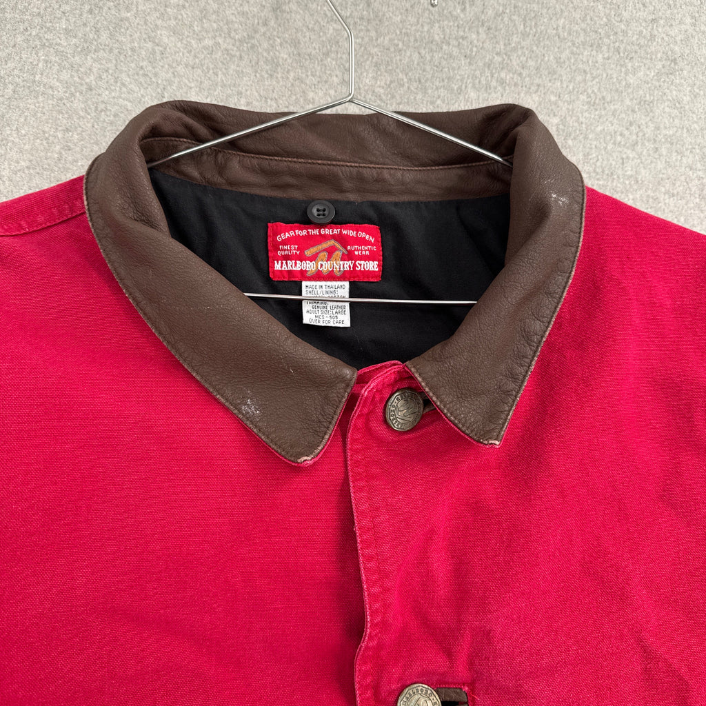 Vintage 90s Marlboro Barn Jacket Chore Coat