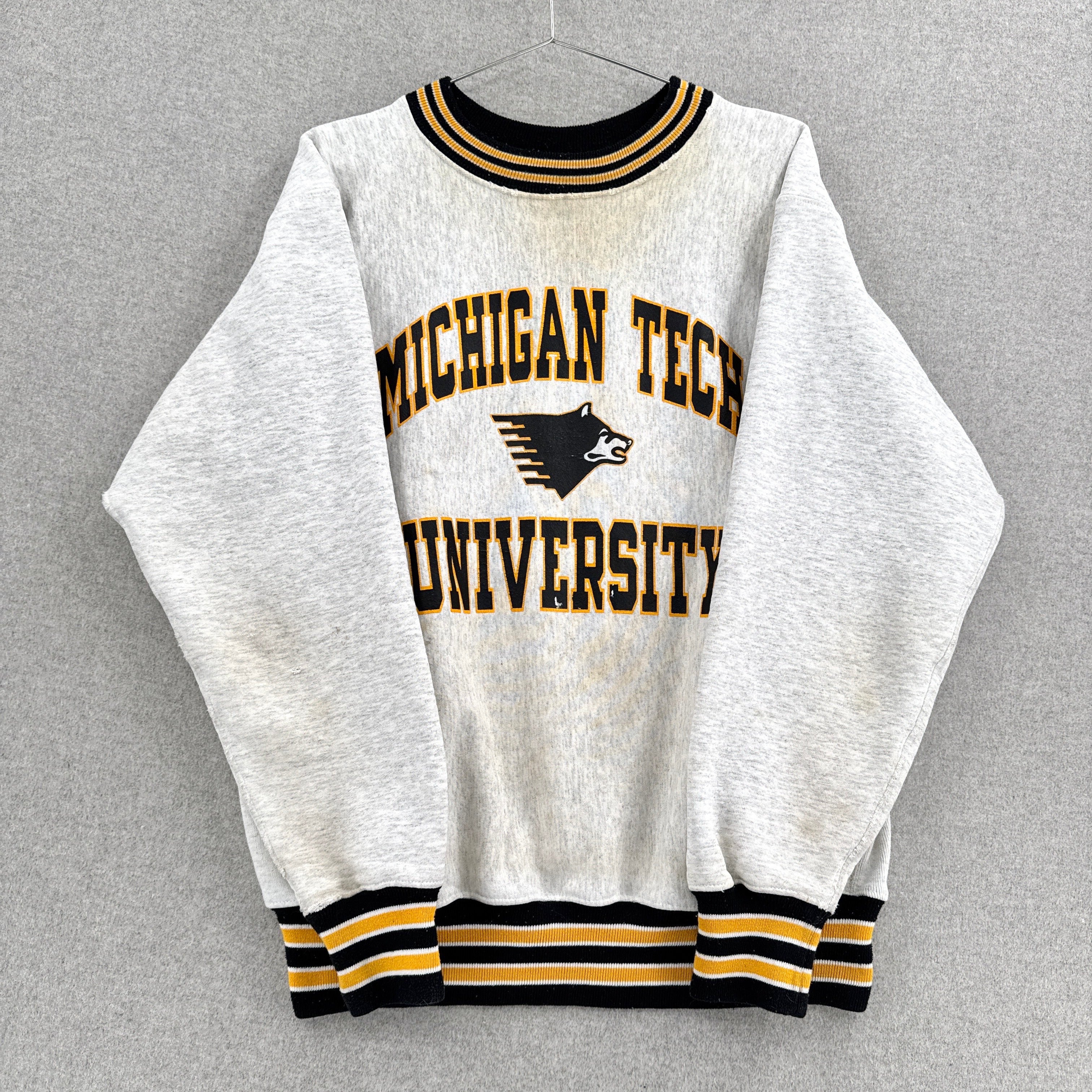 Vintage 90s Michigan Tech University Crewneck Sweatshirt1