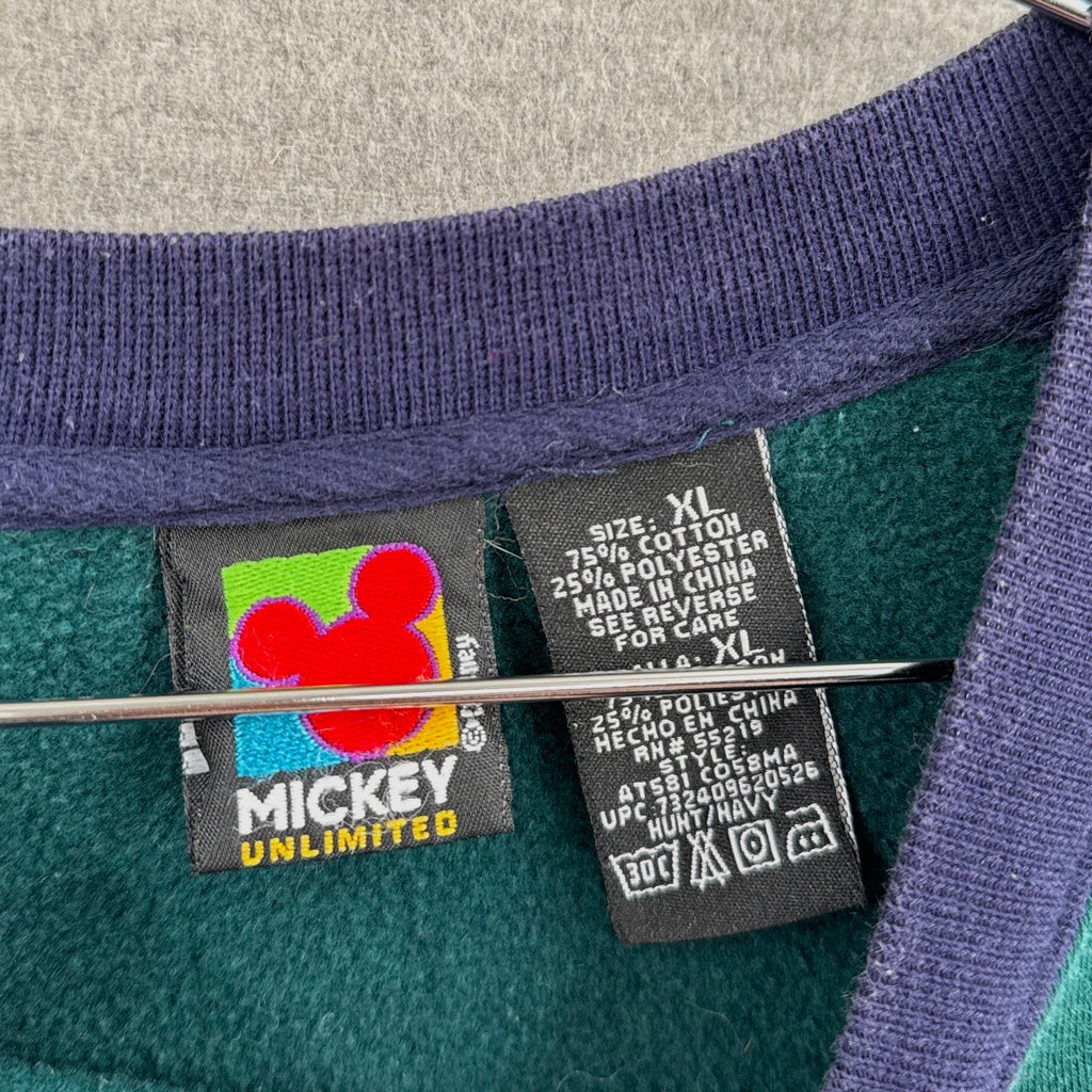 Vintage 90s Mickey Mouse Disney Embroidered Crewneck Sweatshirt