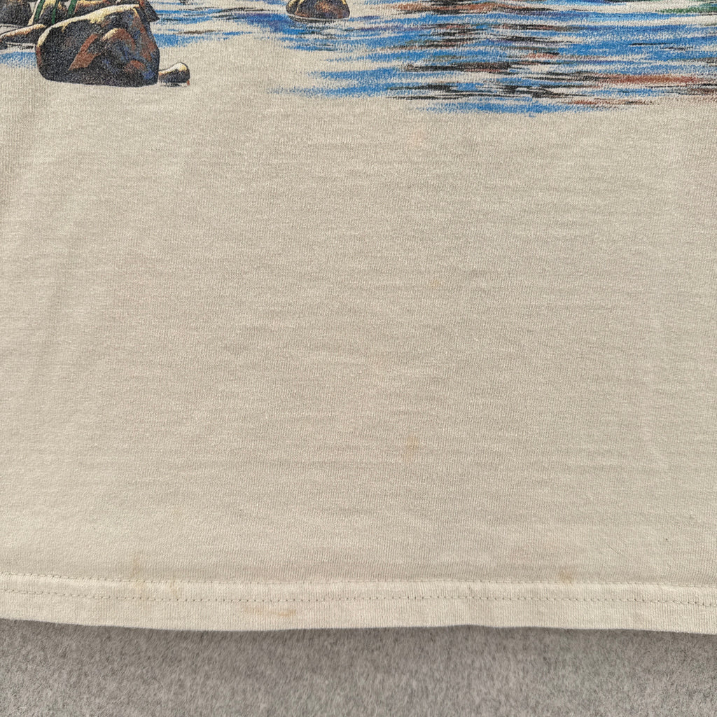 Vintage 90s Moose Nature Landscape Graphic Tee 
