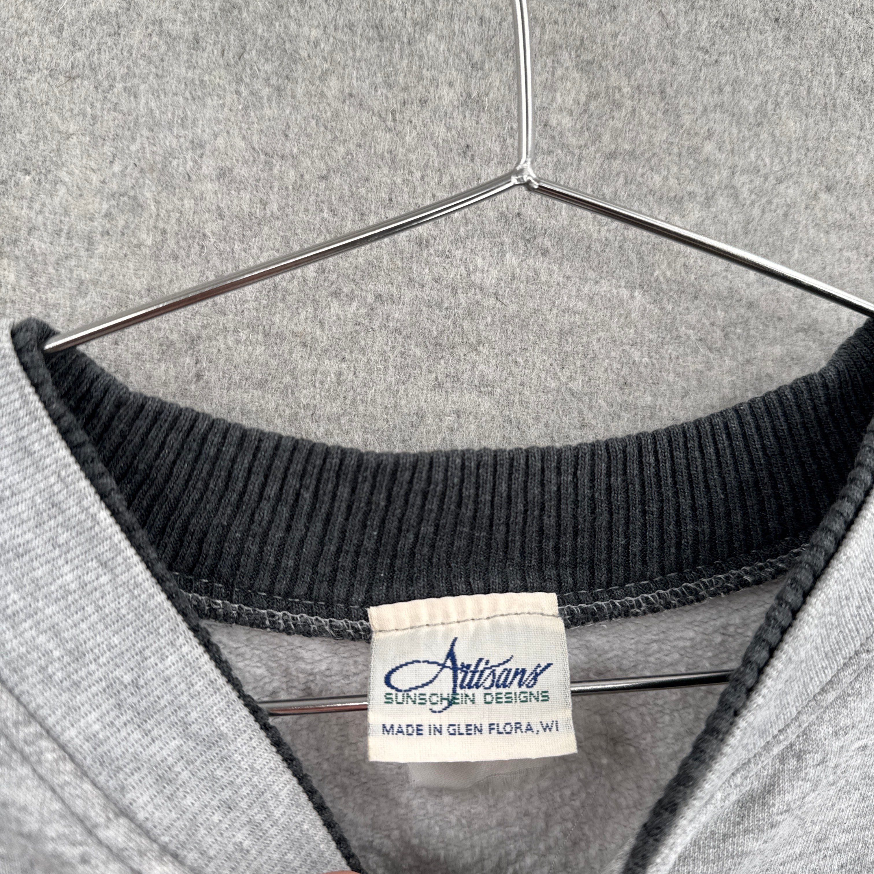 Vintage 90s Moose Winter All Over Print Crewneck Sweatshirt