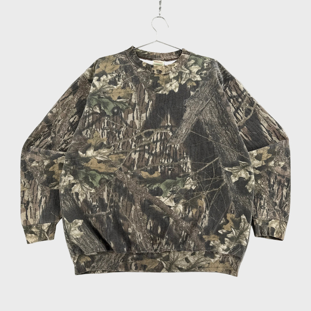 Vintage 90s Mossy Oak Camouflage Crewneck Sweatshirt