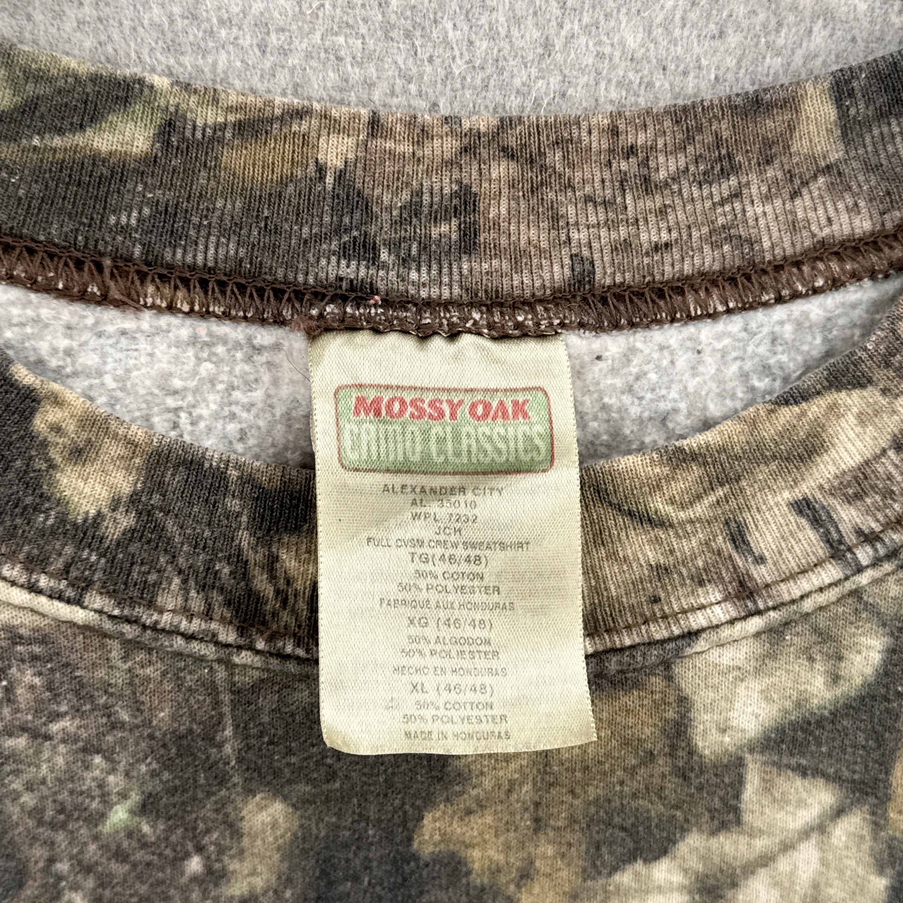 Vintage 90s Mossy Oak Camouflage Crewneck Sweatshirt