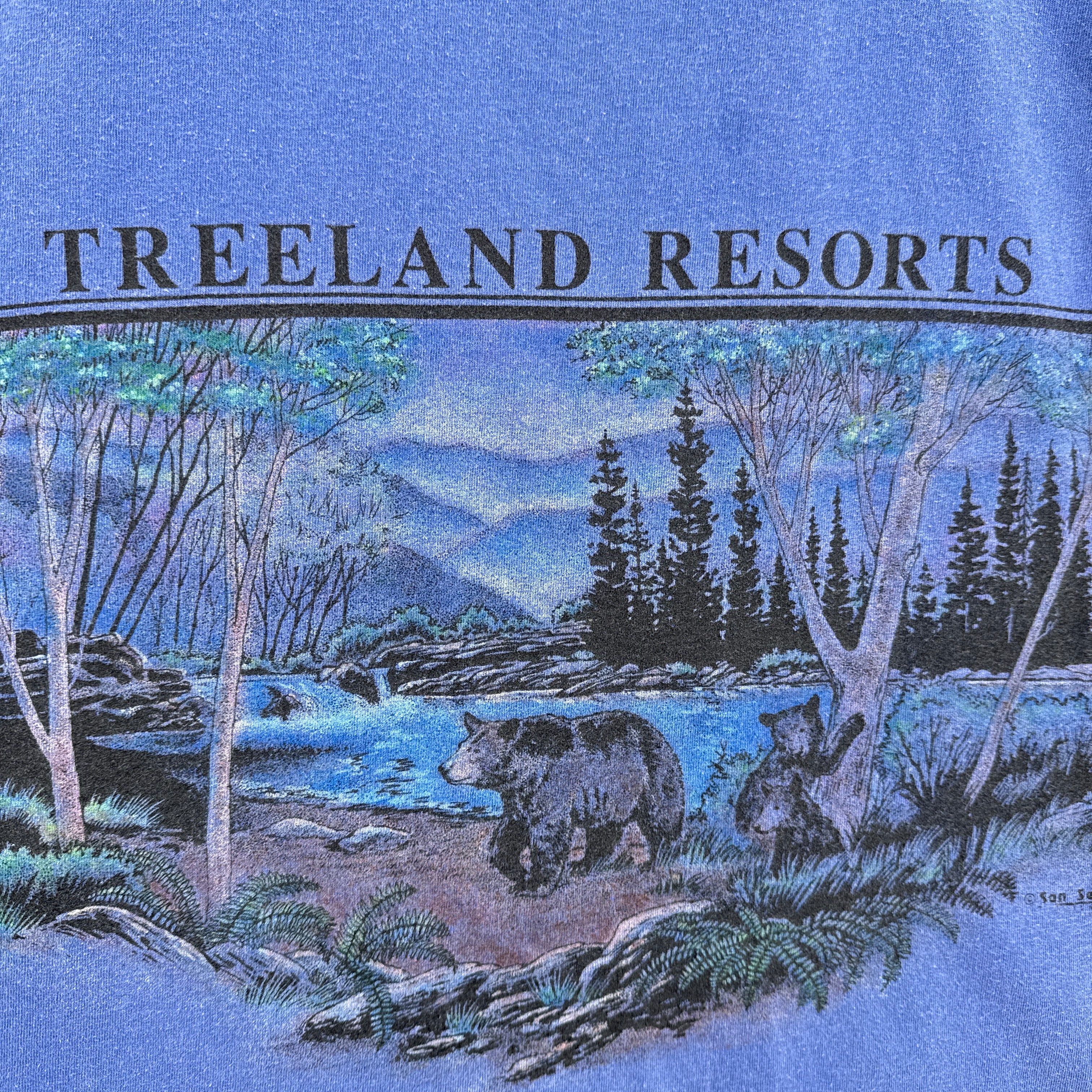 Vintage 90s Nature Bears Treeland Resort 