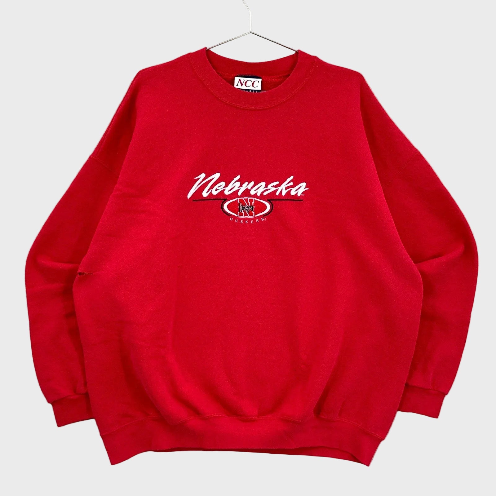 Vintage 90s Nebraska Huskers University Cornhuskers College Football Crewneck Sweatshirt