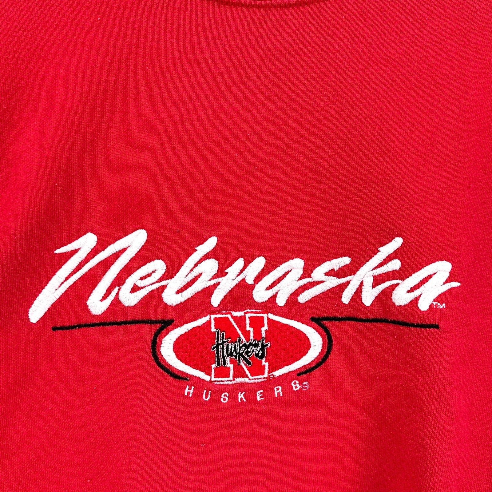 Vintage 90s Nebraska Huskers University Cornhuskers College Football Crewneck Sweatshirt