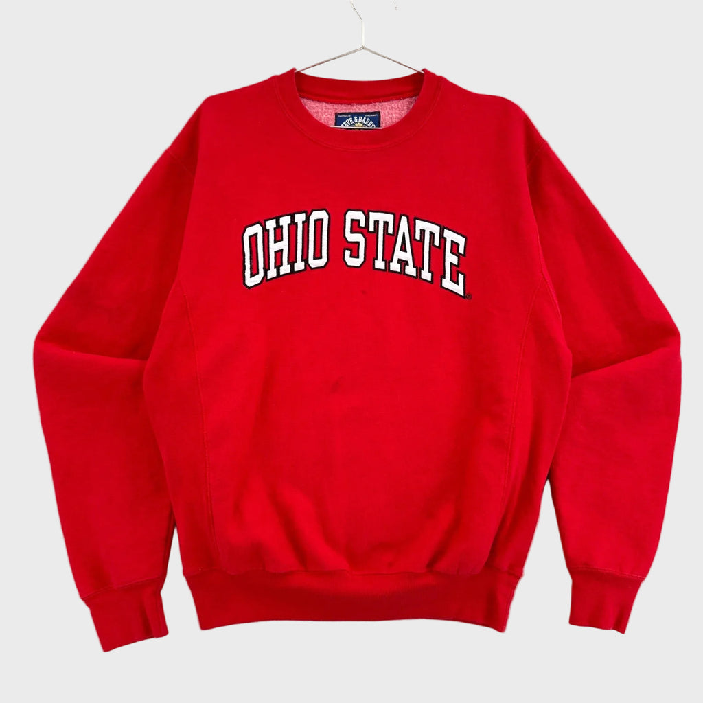 Vintage 90s Ohio State University Embroidered Crewneck Sweatshirt