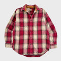 Vintage 90s Plaid Flannel Button Long Sleeve Cotton Shirt