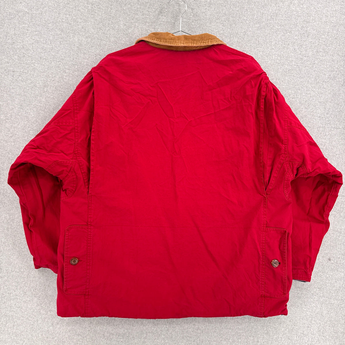 Vintage 90s Reversible Red Denim Barn Jacket Chore Coat - L