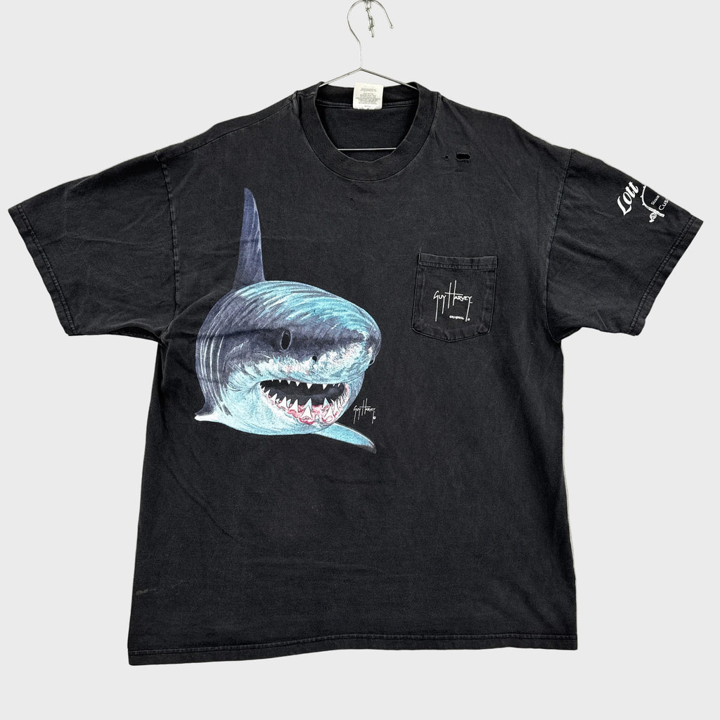 Vintage 90s Shark Guy Harvey Graphic Tee 