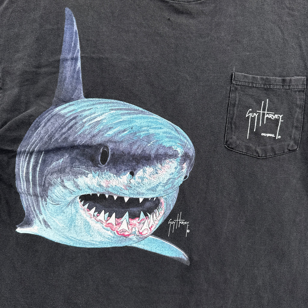 Vintage 90s Shark Guy Harvey Graphic Tee 