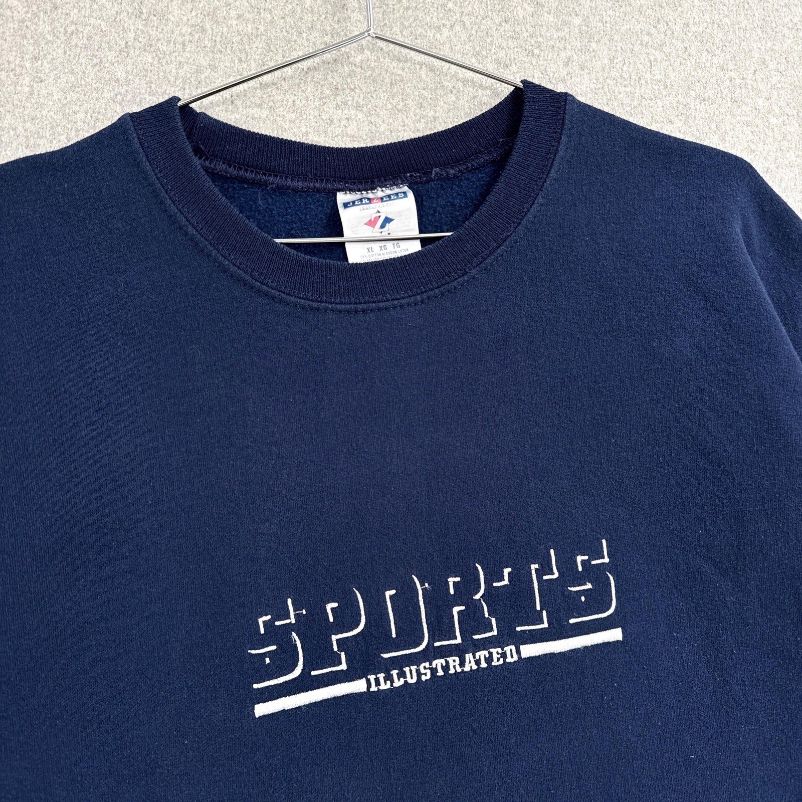 Vintage 90s Sports Illustrated Embroidered Dark Blue Crewneck Sweatshirt