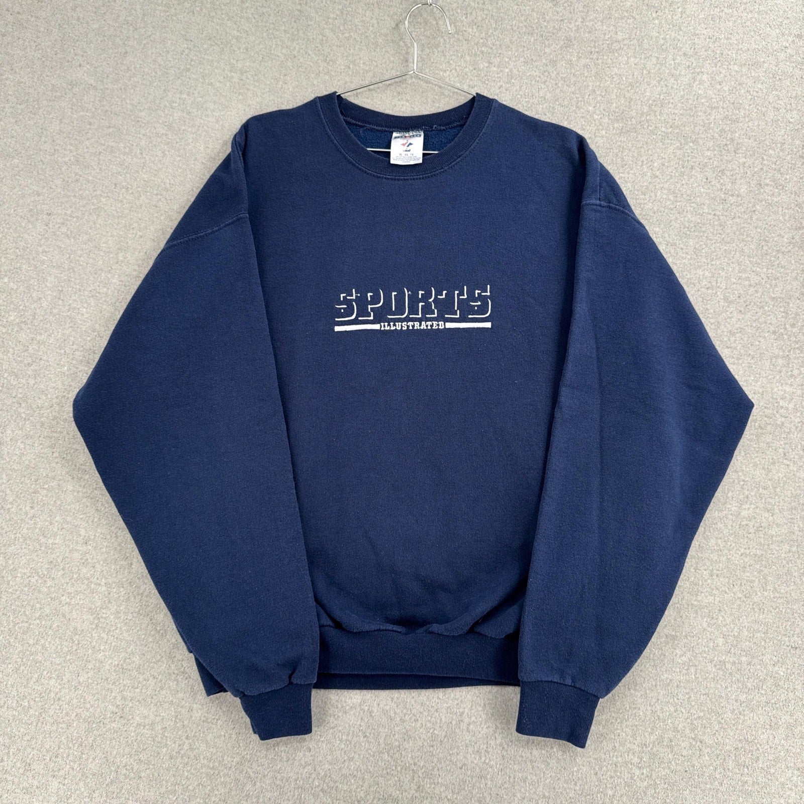 Vintage 90s Sports Illustrated Embroidered Dark Blue Crewneck Sweatshirt