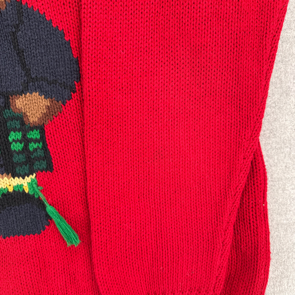 Vintage 90s Teddy Bear Embroidered Knitted Sweater