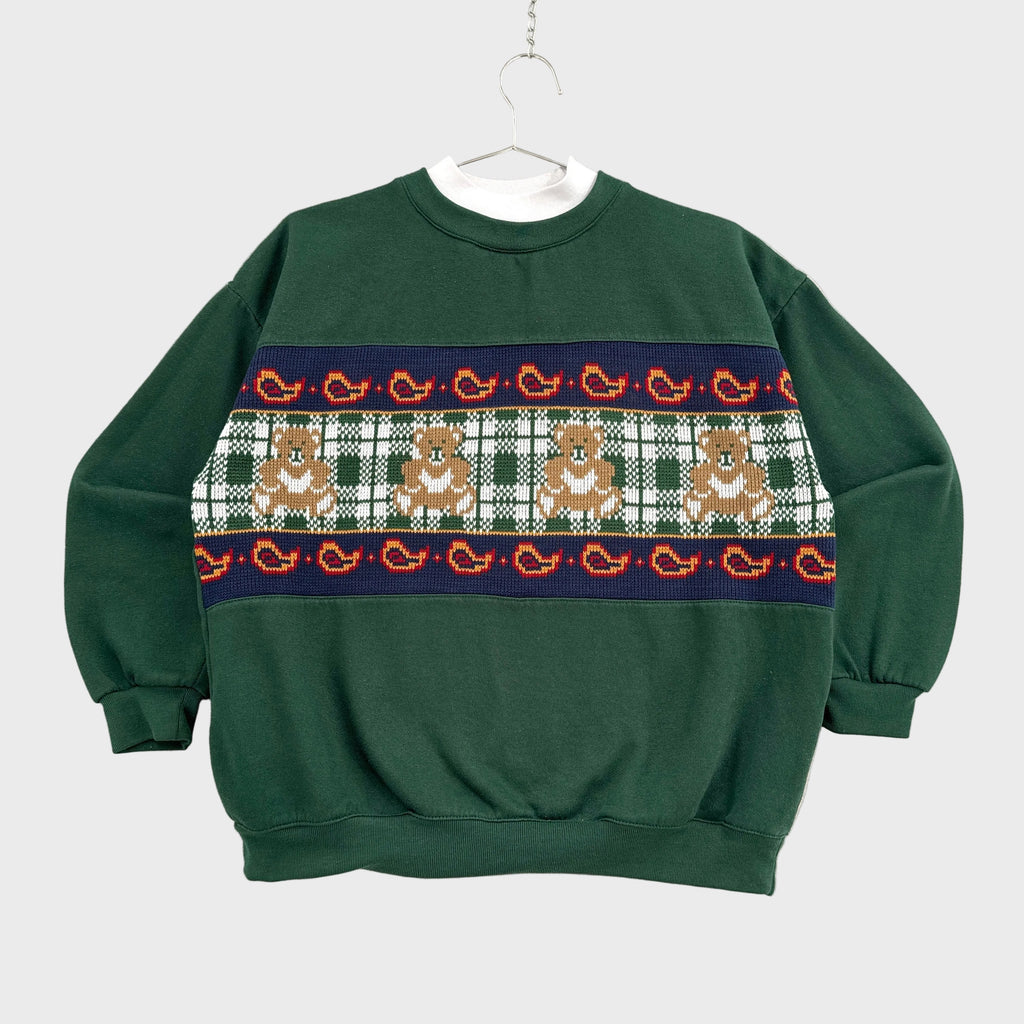 Vintage 90s Teddy Bears Embroidered Crewneck Sweatshirt