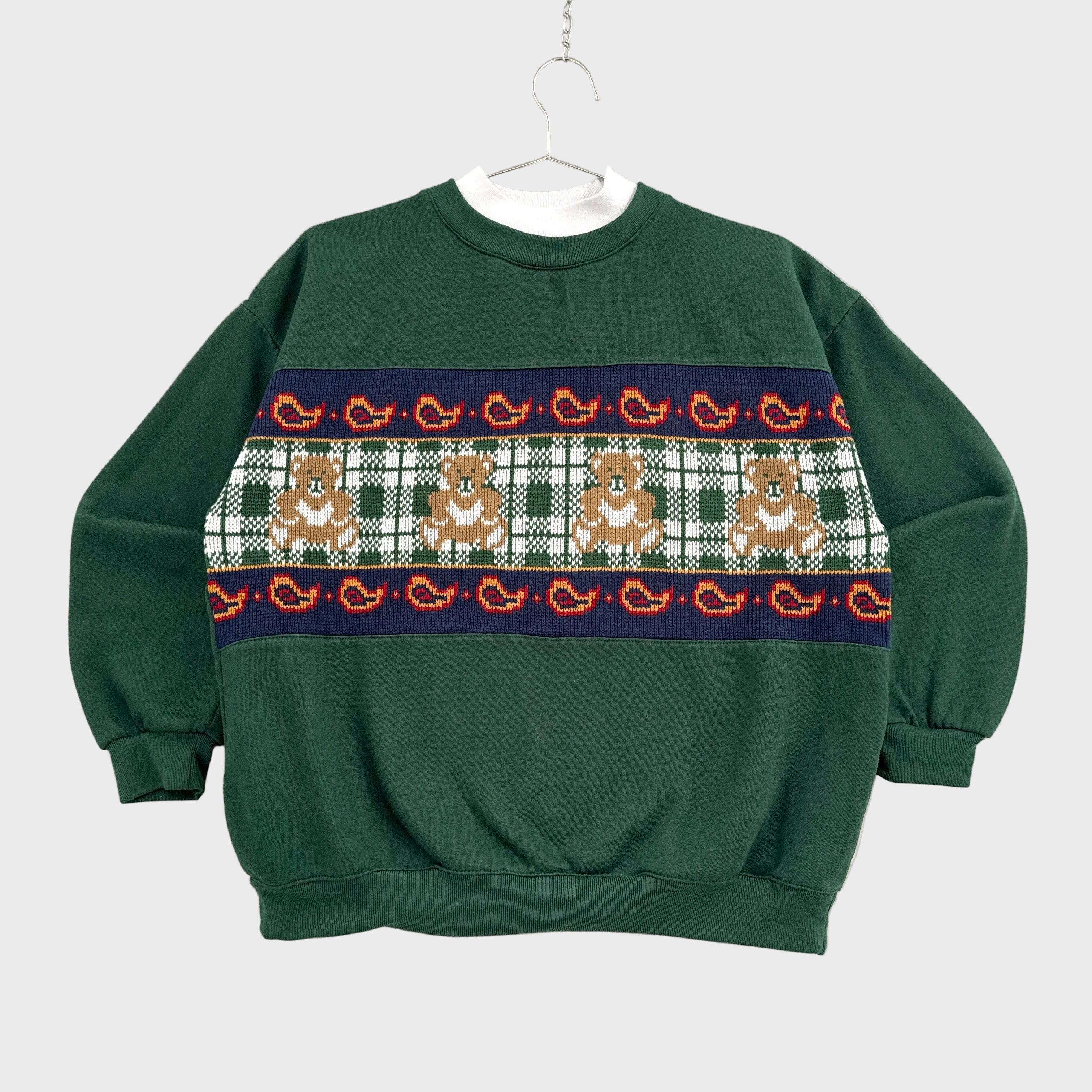 Vintage 90s Teddy Bears Embroidered Crewneck Sweatshirt