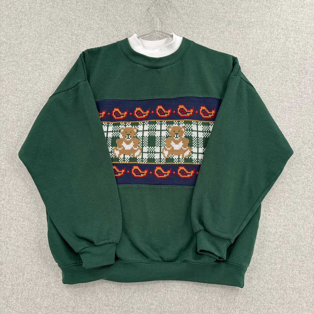 Vintage 90s Teddy Bears Embroidered Crewneck Sweatshirt