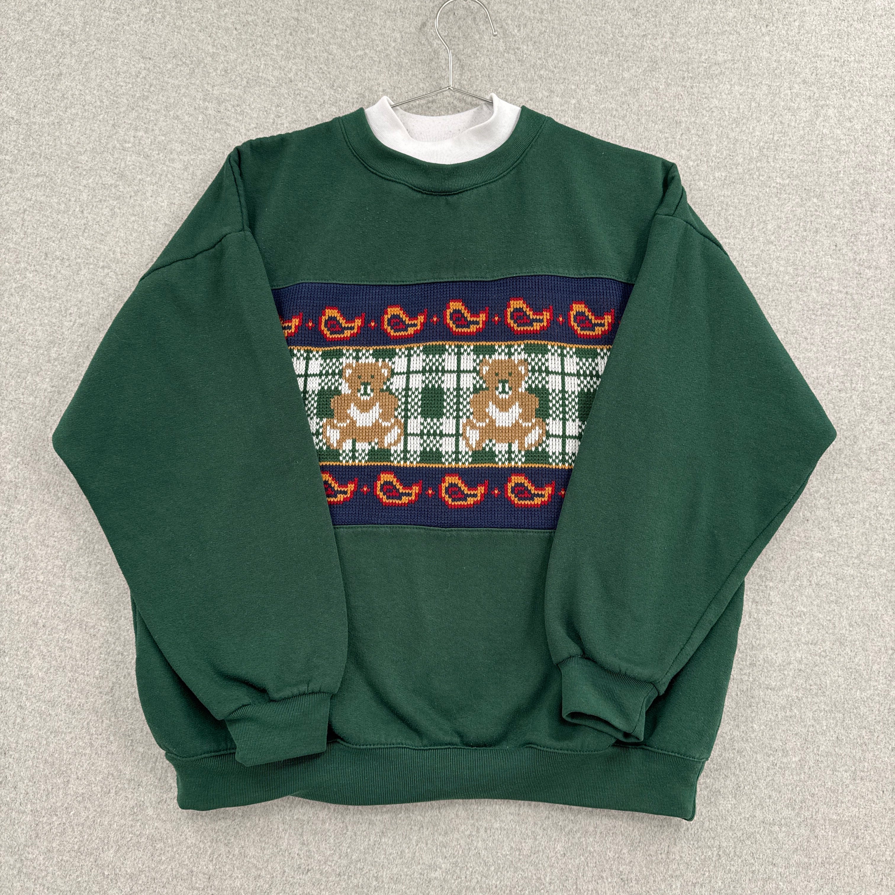Vintage 90s Teddy Bears Embroidered Crewneck Sweatshirt