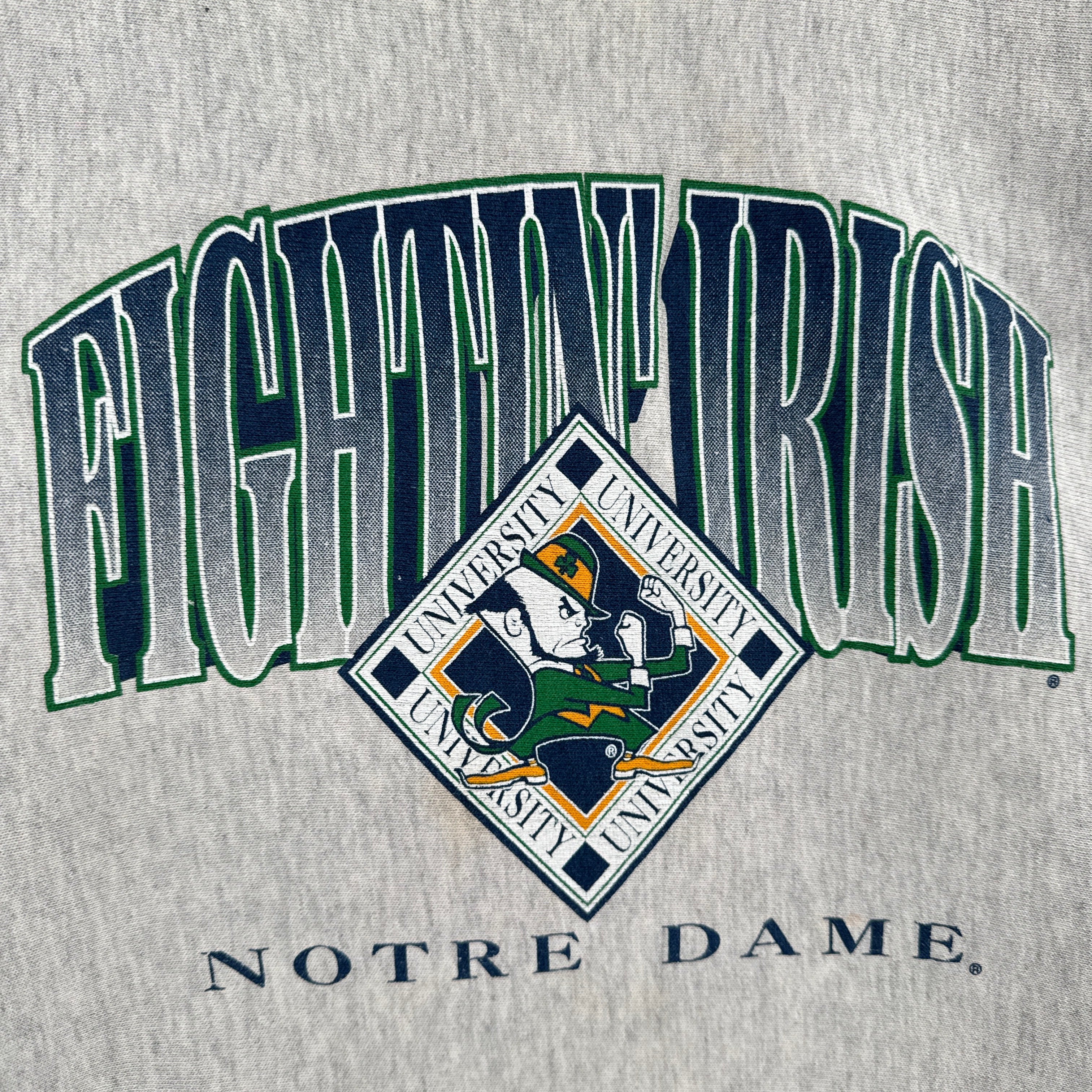 Vintage 90s University Notre Dame Fighting Irish Crewneck Sweatshirt