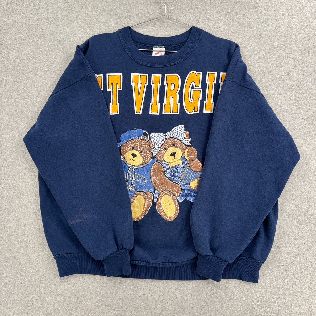 Vintage 90s University West Virginia Teddy Bears Crewneck Sweatshirt