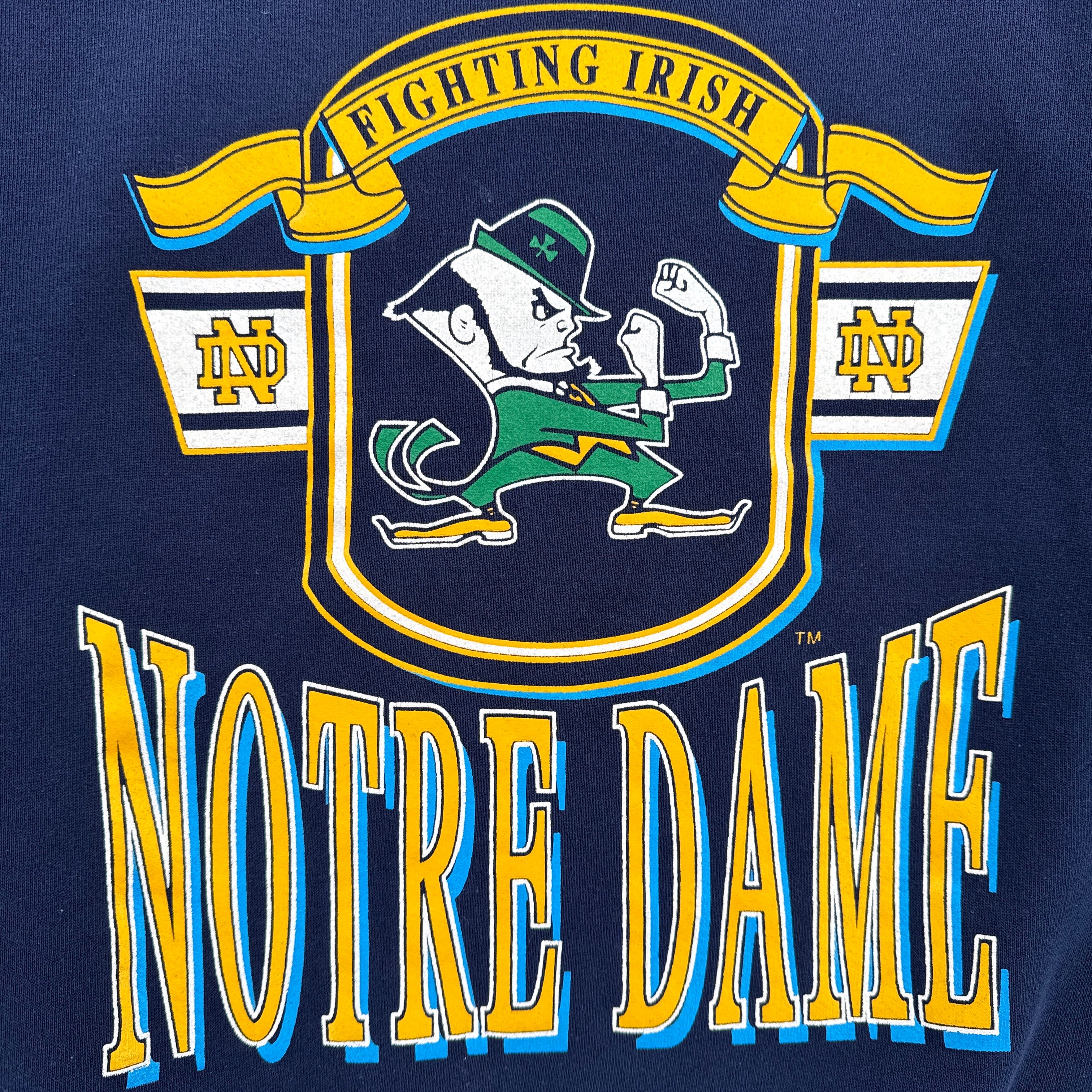 Vintage 90s University of Notre Dame Fighting Irish Crewneck Sweatshirt