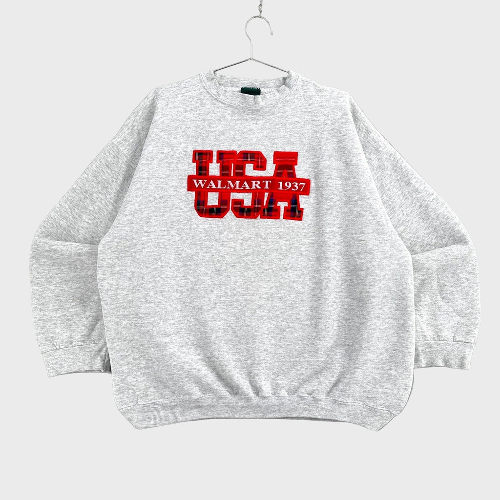 Vintage 90s Walmart USA Embroidered Crewneck Sweatshirt