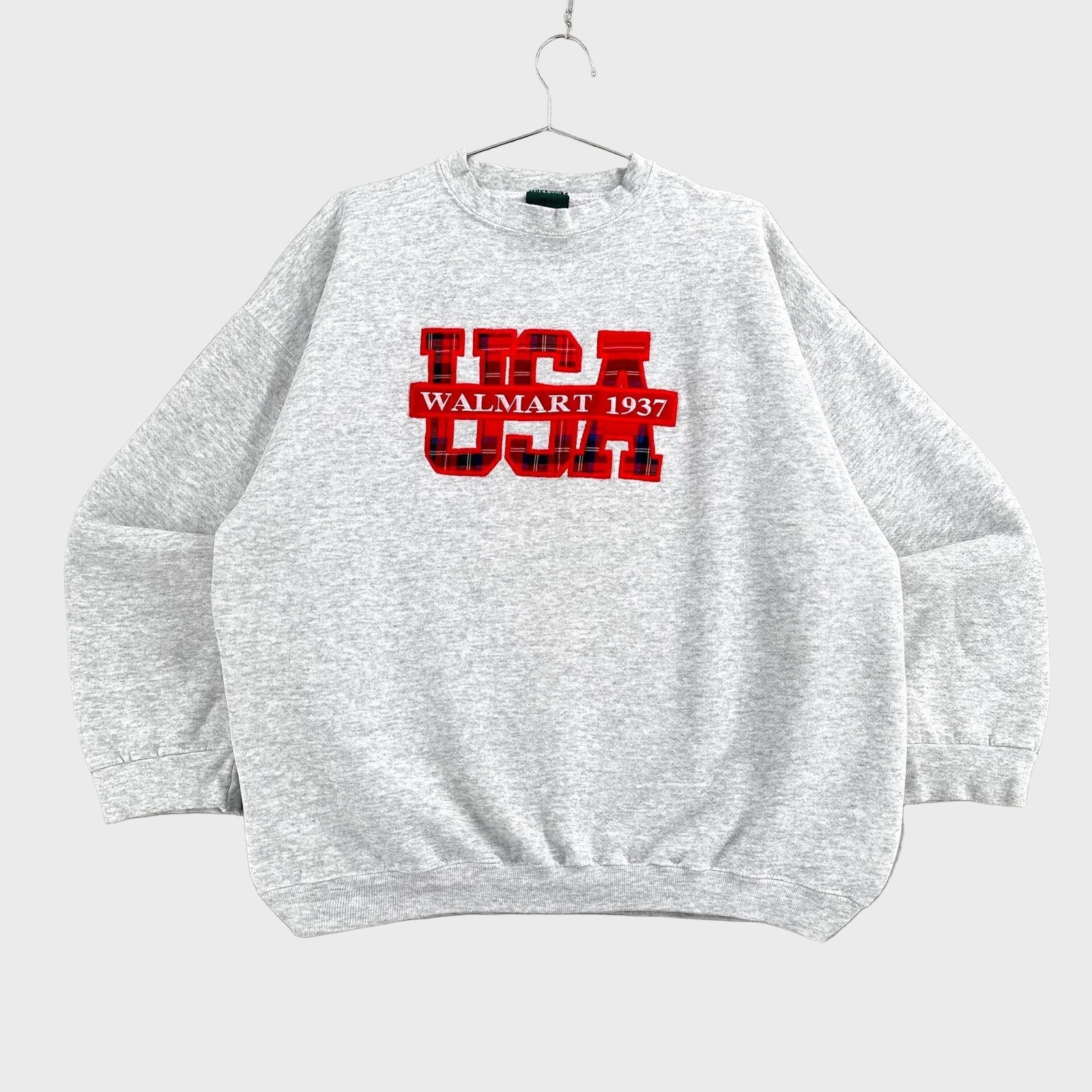 Vintage 90s Walmart USA Embroidered Crewneck Sweatshirt