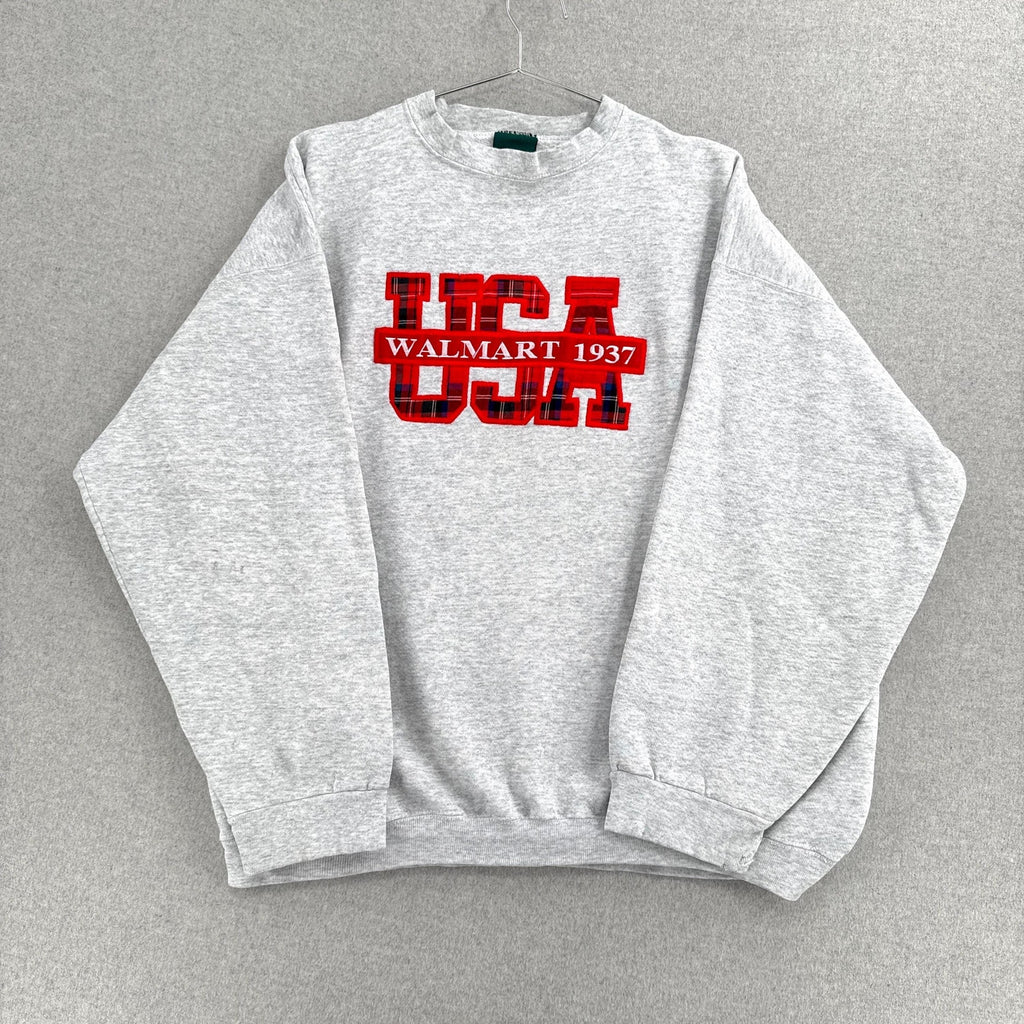 Vintage 90s Walmart USA Embroidered Crewneck Sweatshirt