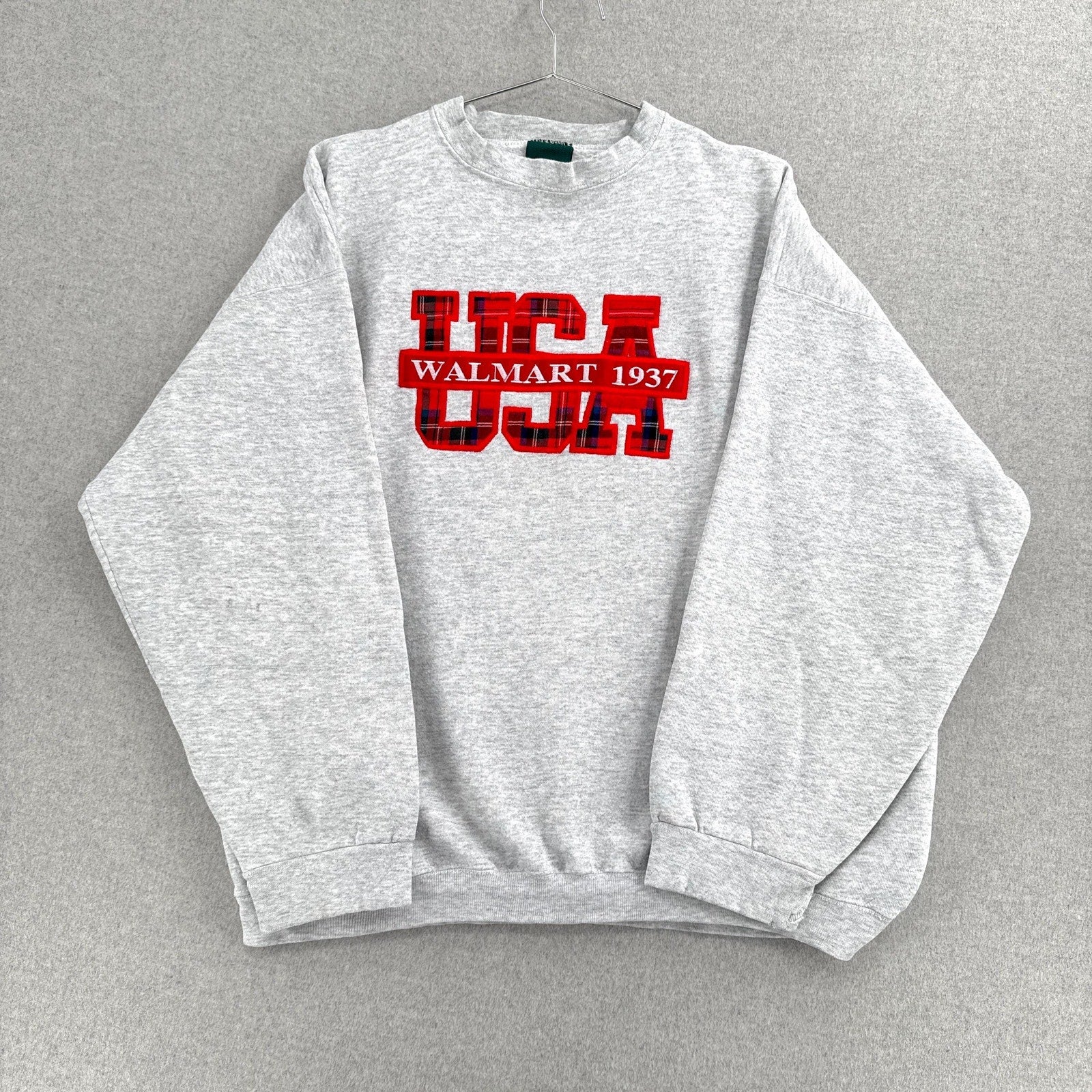 Vintage 90s Walmart USA Embroidered Crewneck Sweatshirt