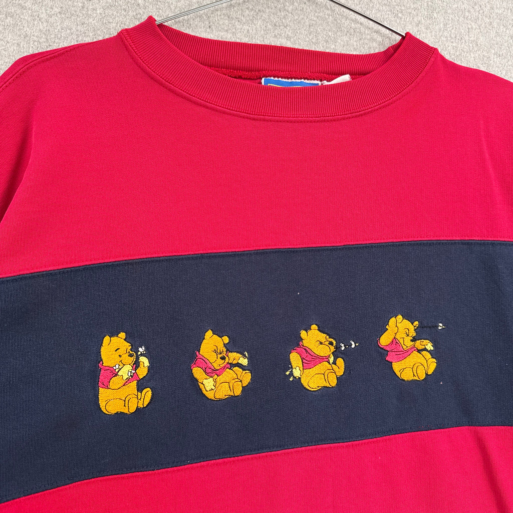 Vintage 90s Winnie the Pooh Bear Disney Cartoon Embroidered Crewneck Sweatshirt