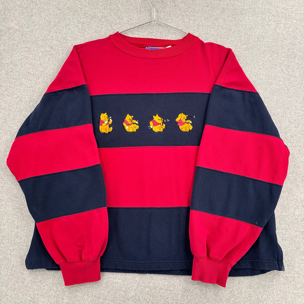 Vintage 90s Winnie the Pooh Bear Disney Cartoon Embroidered Crewneck Sweatshirt