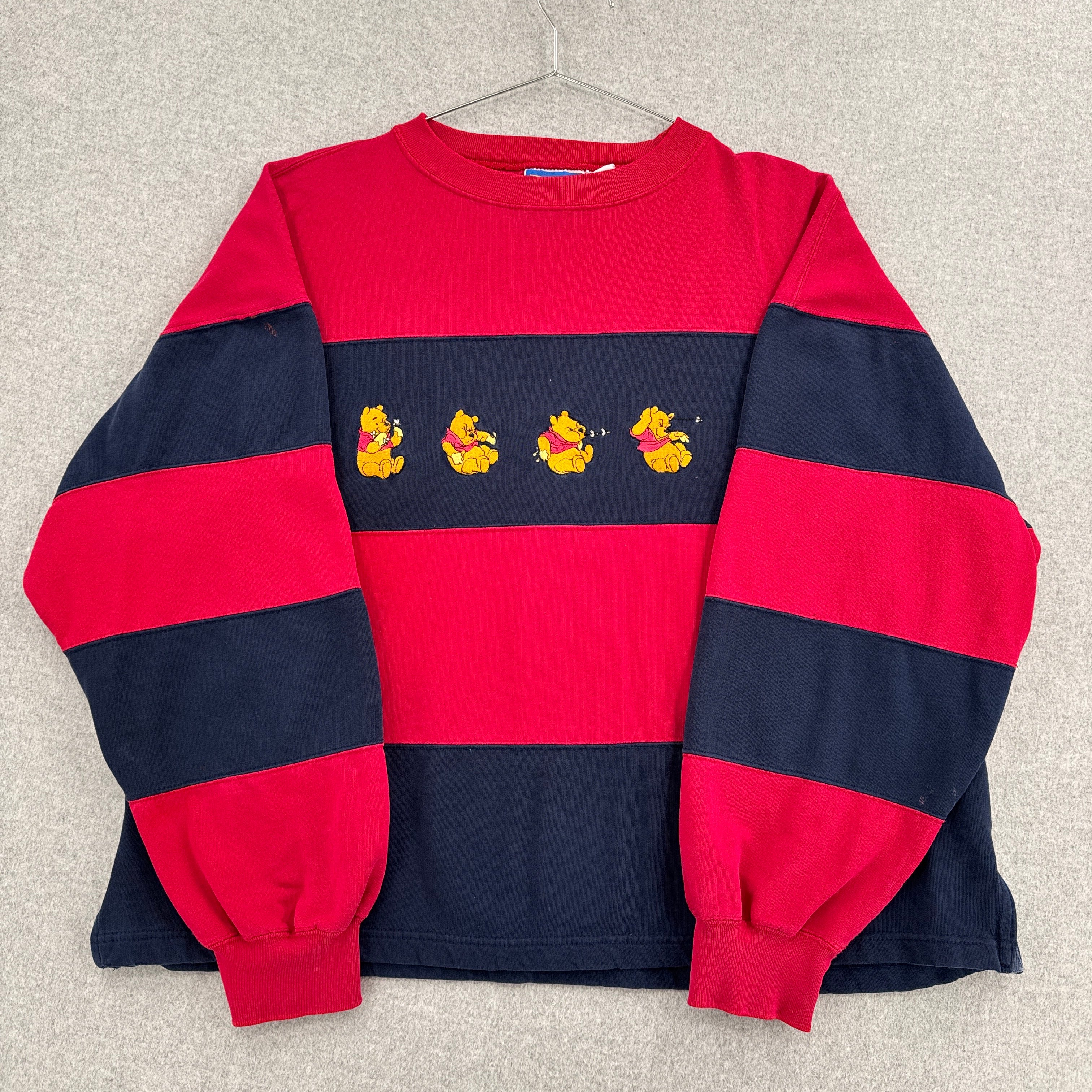 Vintage 90s Winnie the Pooh Bear Disney Cartoon Embroidered Crewneck Sweatshirt