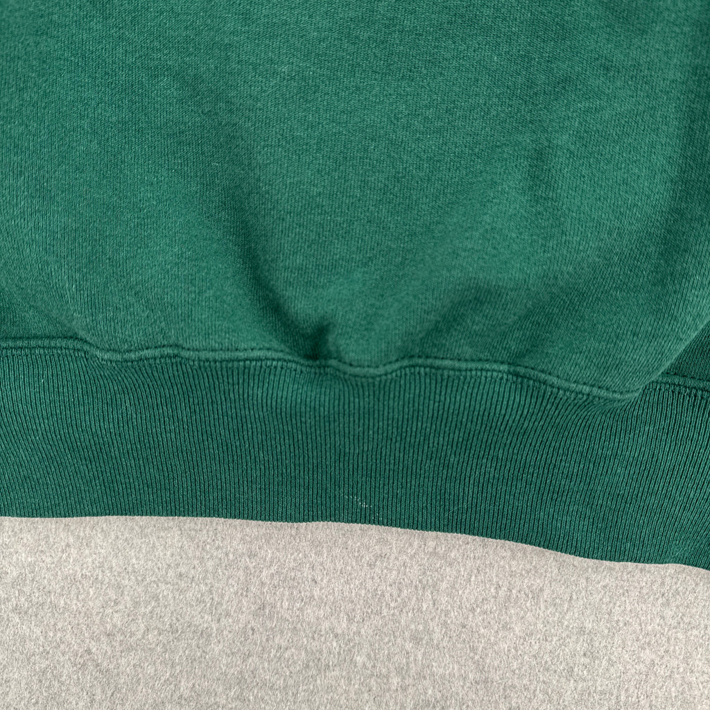 Vintage 90s Winter Birds Snowing Collared Sweatshirt - M/L