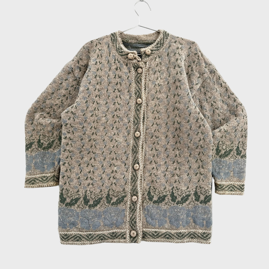 Vintage 90s Wool Button Cardigan Knitted Sweater - M/L