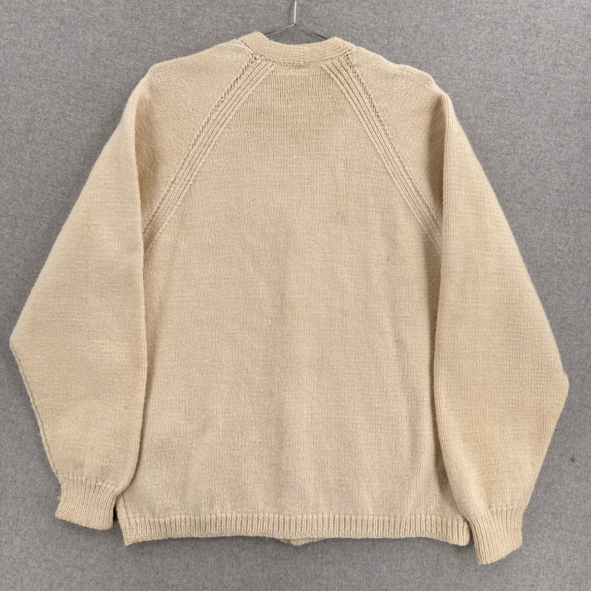 Vintage 90s Wool Chunky Cable Knit Button Cardigan Sweater - XL