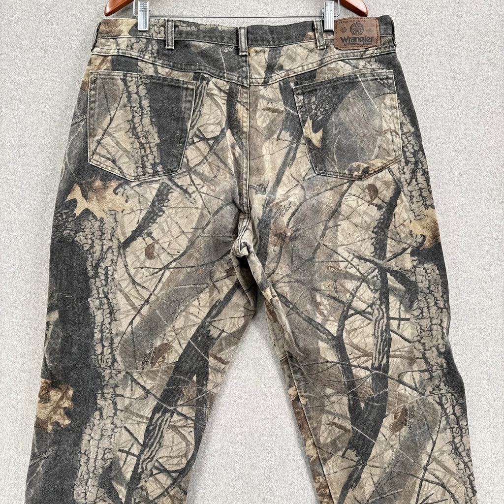 Vintage 90s Wrangler Realtree Hardwoods Camo Denim Pants - W40