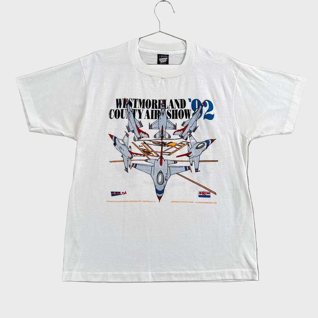 Vintage '92 Air Show Pilot Airplane Jet Graphic Tee
