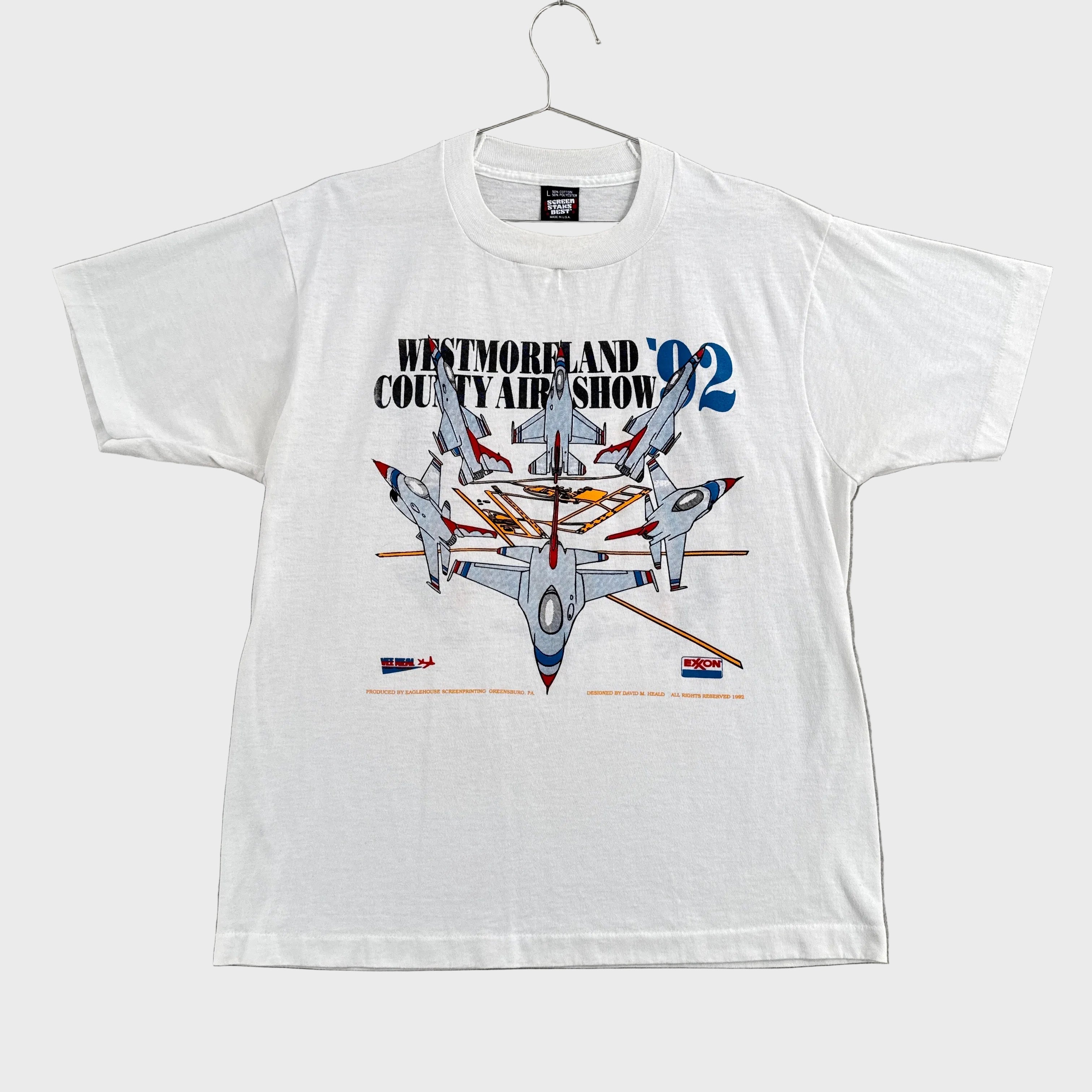 Vintage '92 Air Show Pilot Airplane Jet Graphic Tee