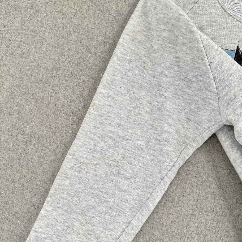Vintage '92 Deer Hunting Cartoon Crewneck Sweatshirt
